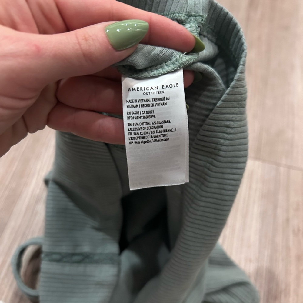 American Eagle Outfitters Green Tank Top Halter Top - Picture 3 of 6